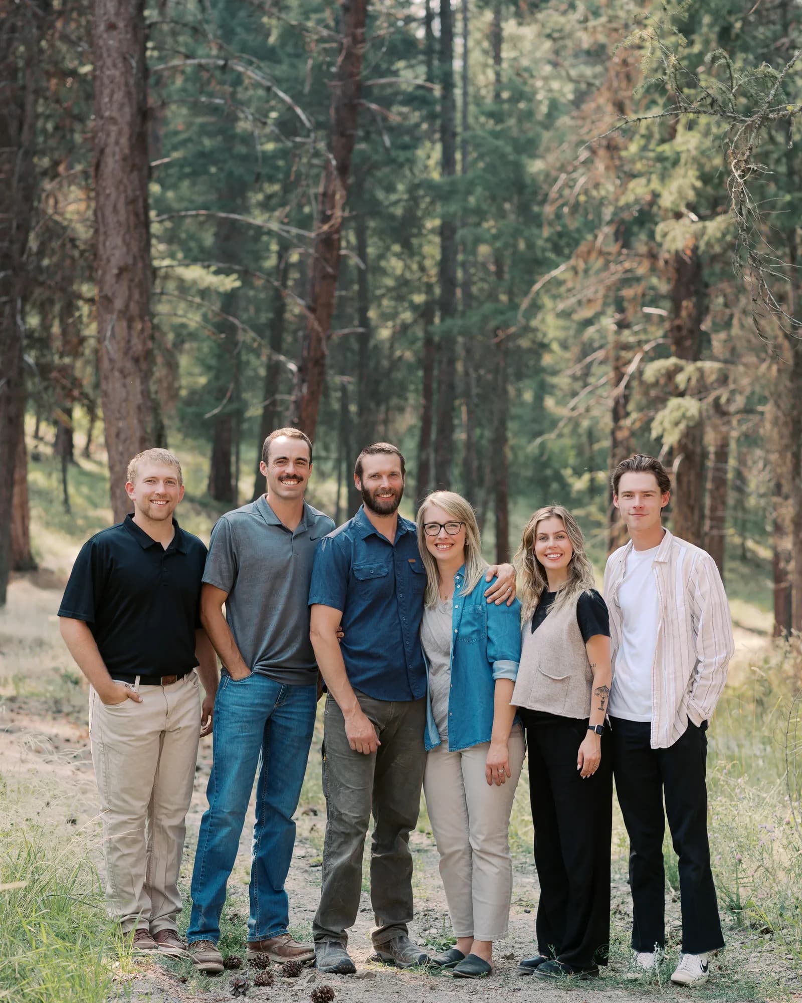 The King Construction West team together in the pines near Missoula